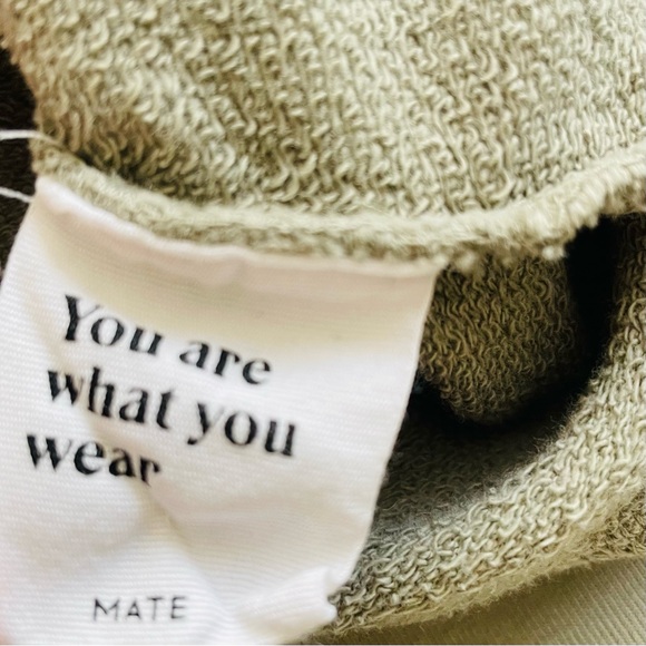 Mate the Label SMALL organic cotton full zip pocketed hoodie in green - Picture 6 of 7